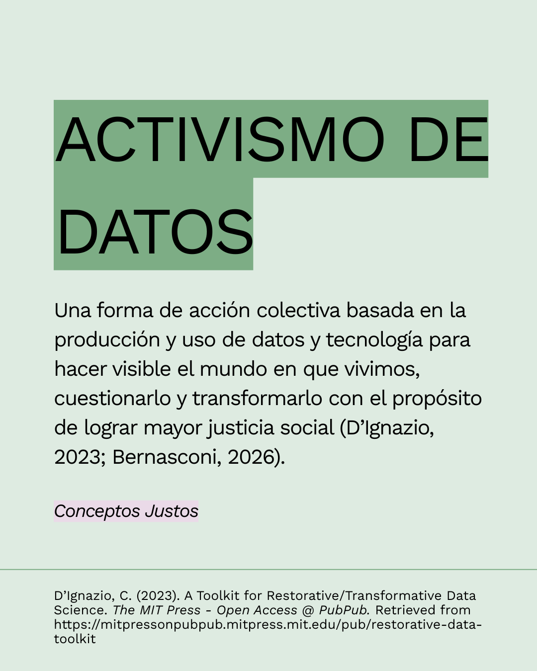 Conceptos Justos: activismo de datos