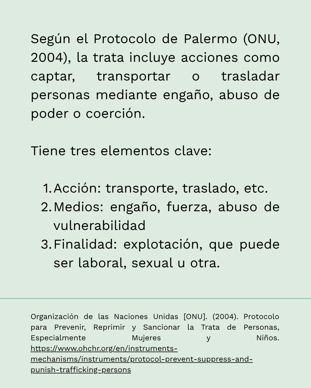 Conceptos Justos sobre trata de personas, lámina 3