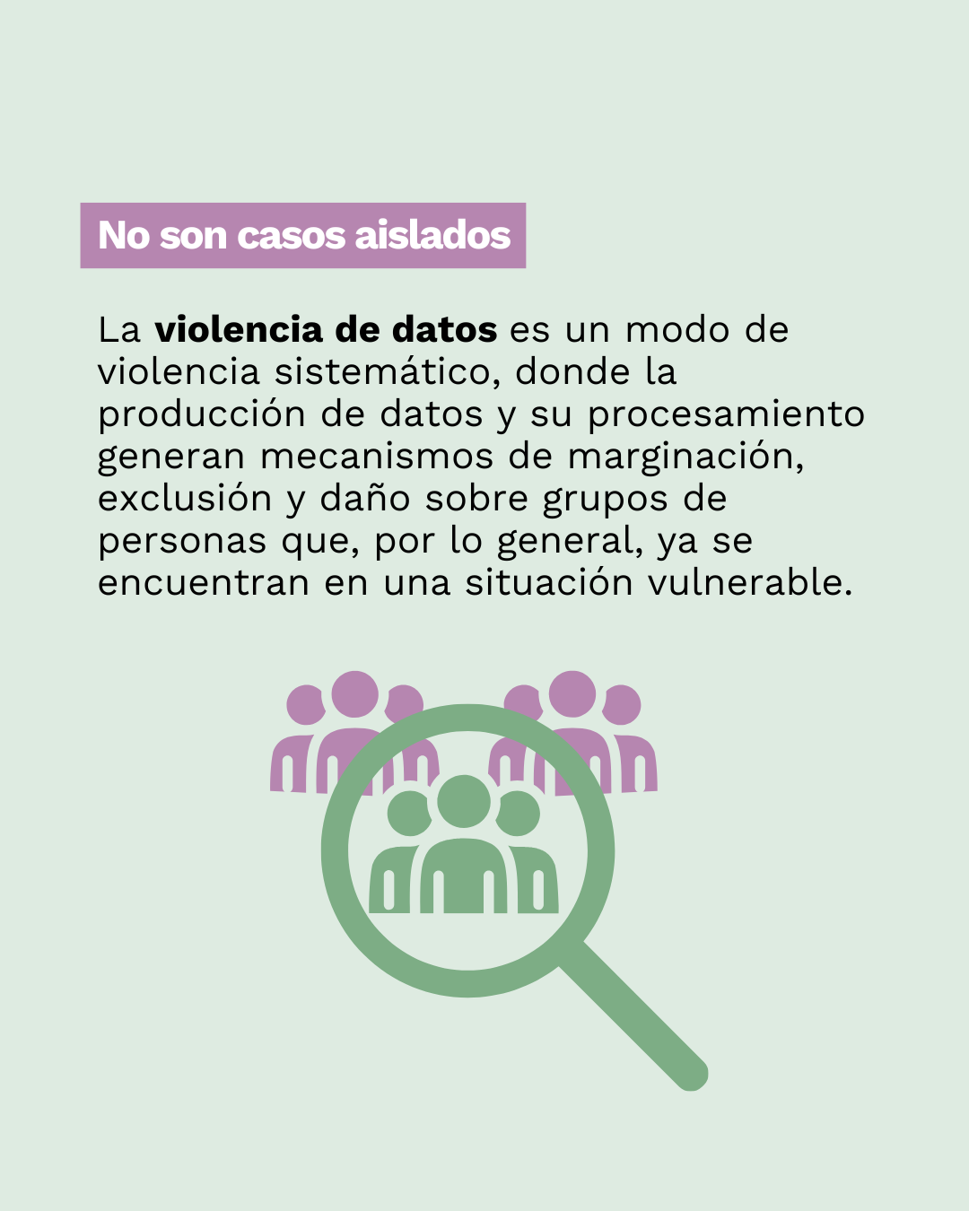 Conceptos Justos sobre violencia de datos, lámina 3