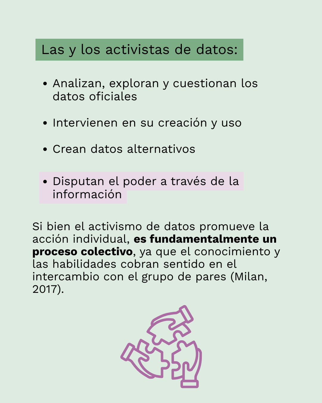 Conceptos Justos sobre activismo de datos, lámina 4
